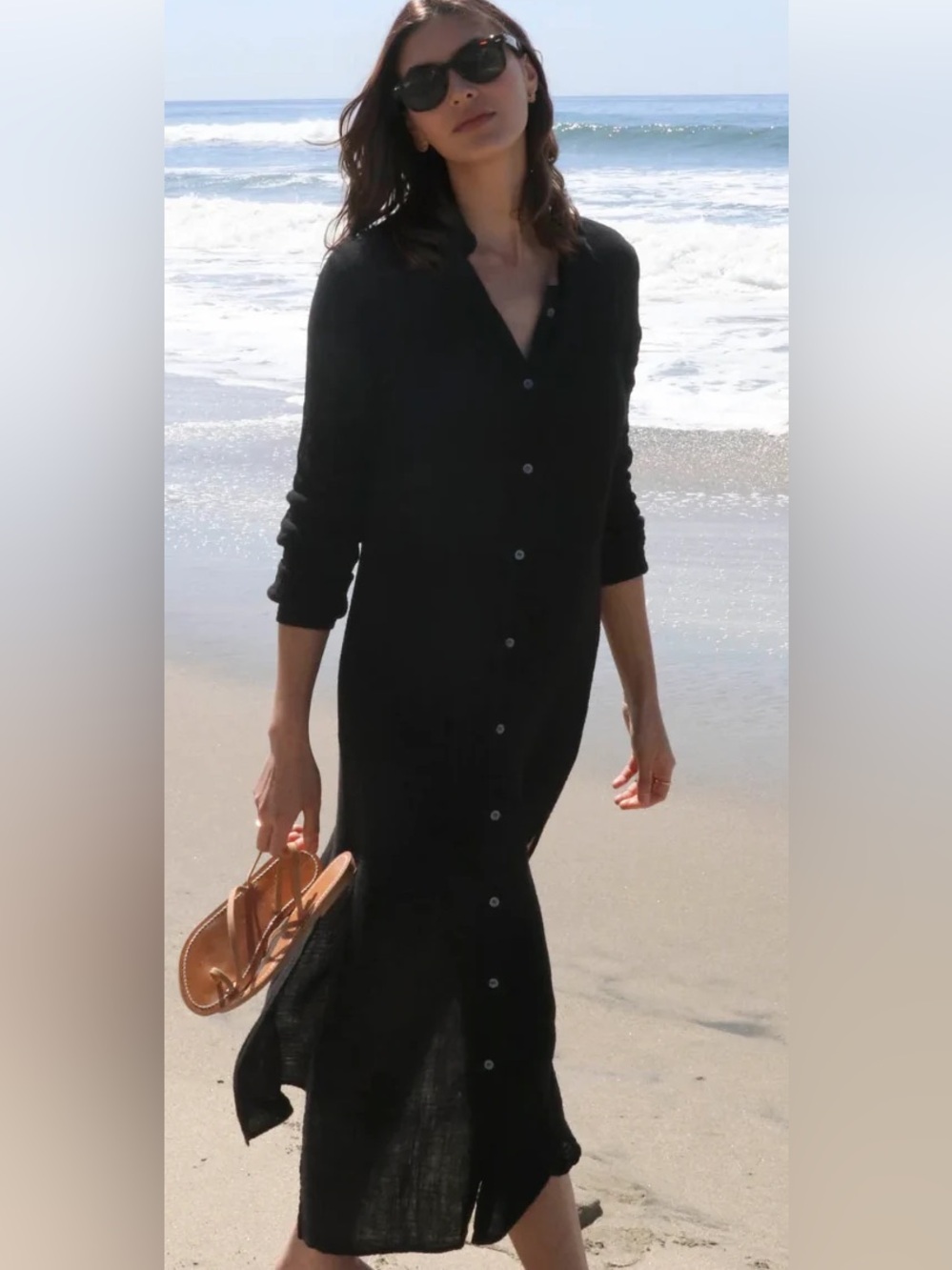 Felicite Boyfriend Maxi Dress- Black